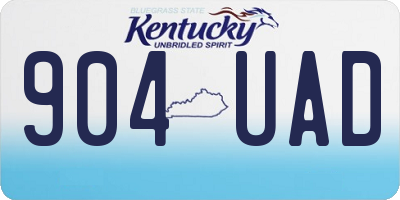 KY license plate 904UAD