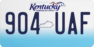 KY license plate 904UAF