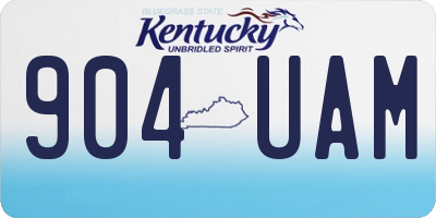 KY license plate 904UAM