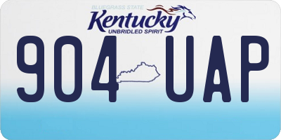 KY license plate 904UAP