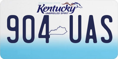 KY license plate 904UAS