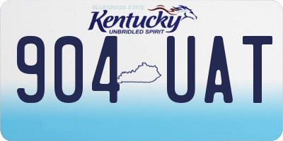 KY license plate 904UAT