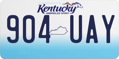 KY license plate 904UAY