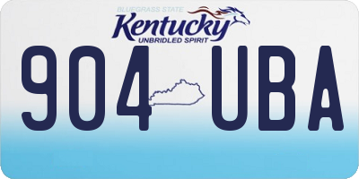 KY license plate 904UBA