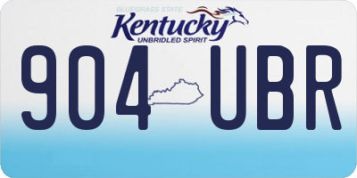 KY license plate 904UBR