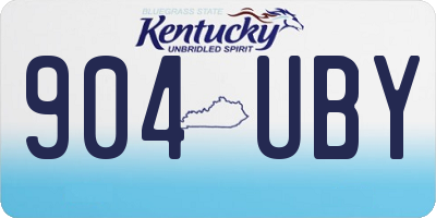 KY license plate 904UBY