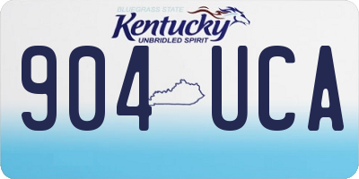 KY license plate 904UCA