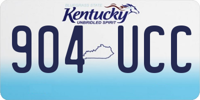 KY license plate 904UCC