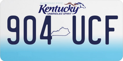 KY license plate 904UCF