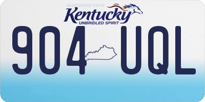 KY license plate 904UQL