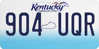 KY license plate 904UQR