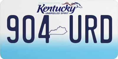 KY license plate 904URD