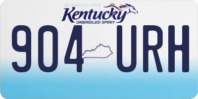 KY license plate 904URH