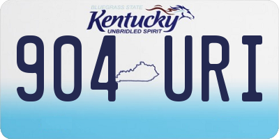 KY license plate 904URI