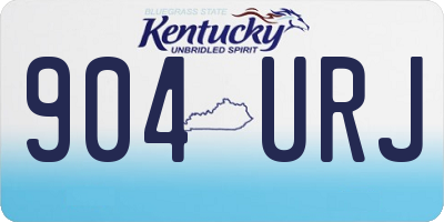 KY license plate 904URJ
