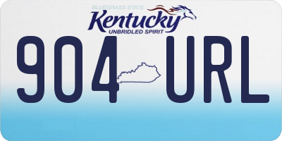 KY license plate 904URL