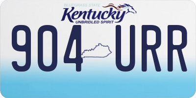 KY license plate 904URR