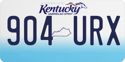 KY license plate 904URX