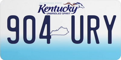 KY license plate 904URY