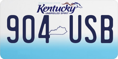 KY license plate 904USB