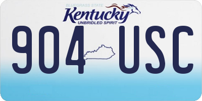 KY license plate 904USC