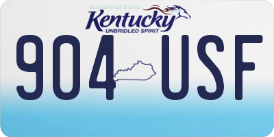 KY license plate 904USF