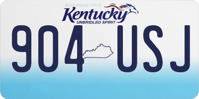 KY license plate 904USJ