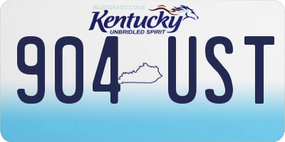 KY license plate 904UST