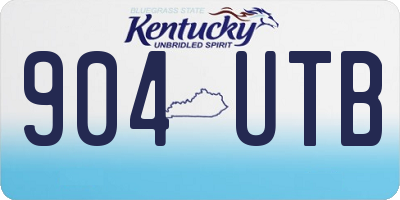 KY license plate 904UTB