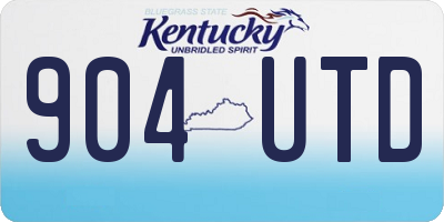 KY license plate 904UTD