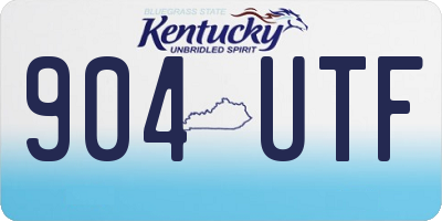 KY license plate 904UTF