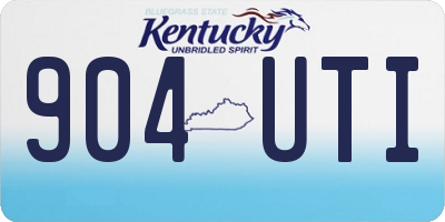 KY license plate 904UTI