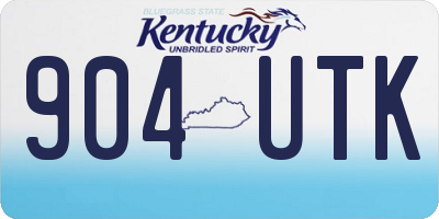 KY license plate 904UTK
