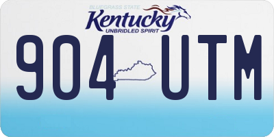 KY license plate 904UTM
