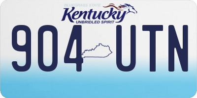 KY license plate 904UTN