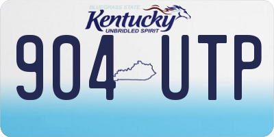 KY license plate 904UTP