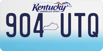 KY license plate 904UTQ