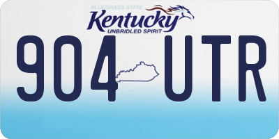 KY license plate 904UTR