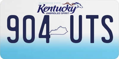 KY license plate 904UTS