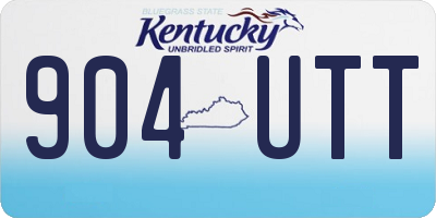 KY license plate 904UTT