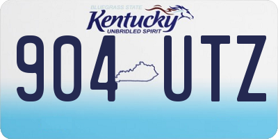 KY license plate 904UTZ