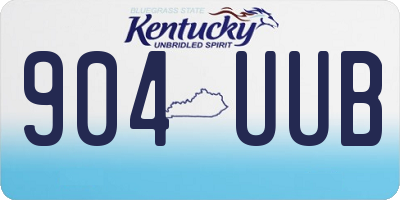 KY license plate 904UUB