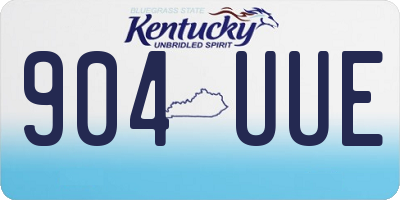 KY license plate 904UUE