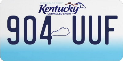 KY license plate 904UUF