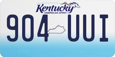 KY license plate 904UUI