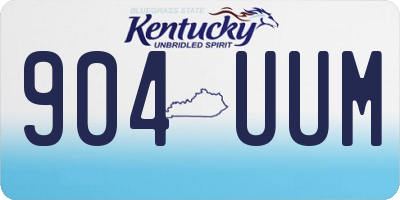 KY license plate 904UUM