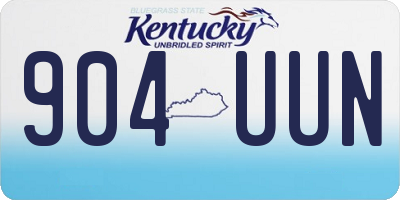 KY license plate 904UUN