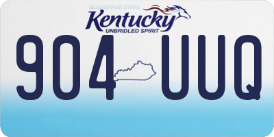 KY license plate 904UUQ