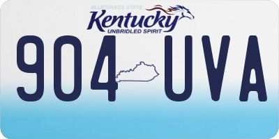 KY license plate 904UVA