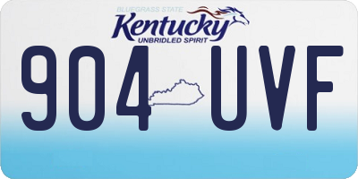 KY license plate 904UVF